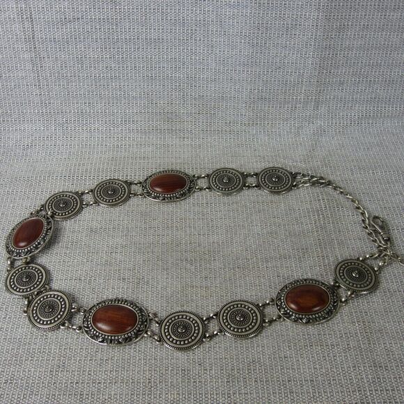 Vintage Concho Belt Womens Large Medallion Wood Chain Western Fashion main image 15